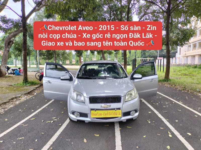 Chevrolet Aveo - Đời 2015 - Máy, số, keo chỉ, khung gầm sắt si, đèn và toàn bộ kính nguyên Zin - Otocu47.com (Chợ Ô Tô Cũ Đăk Lăk)