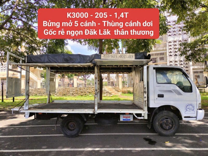 K3000 - Đời 205 - 1,4T - Thùng cánh dơi + bửng mở 5 cánh - Otocu47.com - Chợ Ô Tô Cũ Đăk Lăk